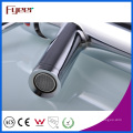 Fyeer Chrome Plated High Body Downward Long Spout Single Handle Wash Basin Faucet Sink Water Mixer Tap Wasserhahn